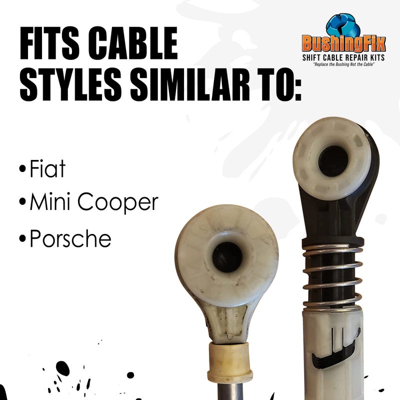 BushingFix.com BushingFix NA1Kit Manual Transmission Shift Cable Bushing Repair Kit, Shift Cable Bushing Repair Kit, Compatible with Fiat 500 Manual Transmission Non-Abarth or Turbo Models, Mini Coopers and Porsche - Image 5